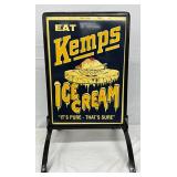 Kemps Ice Cream Double-Sided Metal Sidewalk Sign with Frame 21 1/2 x 34