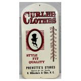 Curlee Clothes Prevette’s Stores Thermometer, North Wilkesboro & Elkin, NC, 8x15 