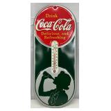 1939 Coca-Cola Thermometer with Silhouette 7×16 