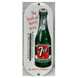 Porc. 7UP Thermometer, 6×15 Inches