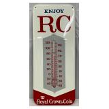 Royal Crown Cola Metal Thermometer, 6 x 13 1/2 Inches