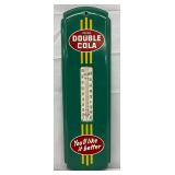 Double Cola Metal Thermometer Sign, 5 x 17 