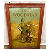 ‘The Woodman’ Metal Hand-Painted Sign in Wood Frame, 36 x 50 