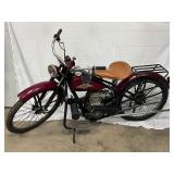 Simplex Servi-Cycle Motorbike with Maroon Finish