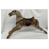 Early Hand-Carved Wooden Horse