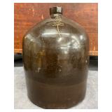 Brown Glazed Pottery Jug with Handle, Marked ‘3G’