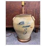 Stoneware Jug with ‘3G S.H Addington’ Mark, Converted to a Table Lamp