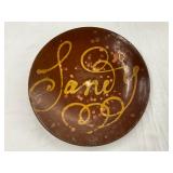 Redware Pottery Plate