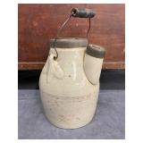 Unusual Stoneware Jug with Spout,
