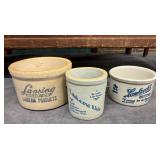 Stoneware Adv Cheese Crocks