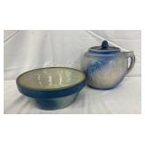 Blue and White Bowl/Bean Pot