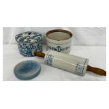 Blue and White Stoneware