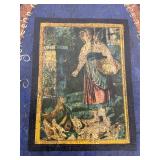 hand-painted pastoral scene