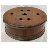 19th Century Walnut /Brass Foot Warmer