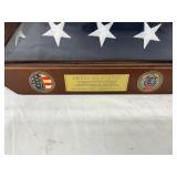 Display Case with Folded Flag