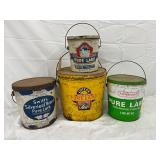 Vintage Lard Tins
