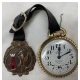 Waltham 25-Jewel Pocket Watch with Commemorative Fob
