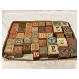 Circa 1910 Early Alphabet Blocks With Decorative Designs