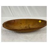 Early Wooden Dough Bowl, 12×22 Inches