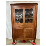 Late 1800s Virginia Cherry Corner Cupboard 