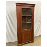 Measures 37x73, glass 6-pane door and bracket feet 