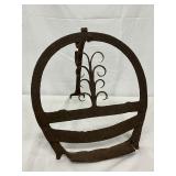 Circa 1760 Fireplace Easel-Type Broiler with Scroll Design, 13x12 