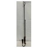 Hand-Forged Wrought Iron Hanging Light with Heart Finial, 1700-1750, 24 Inches