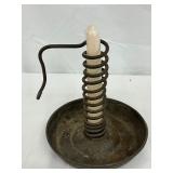 1889 Spring Spiral Candle Holder With Handle, 6 x 6 Inches