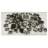 Early 1900s Metal Cookie Cutters, 3 to 6 Inches Wide