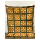 Handmade North Carolina Bear’s Claw Quilt with Solid Borders