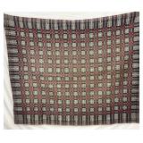 Woven Coverlet, Circa 1850, Attributed to Betsy Mills, 57x69 