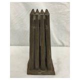 Mid-19th Century 12-Tube Tin Candle Mold with Handle, 12in tall