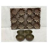 12-Hole Ripple Cookie Sheet and 4-Hole Tin Muffin Pan, 14x10 