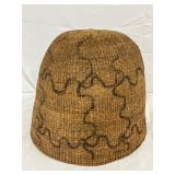 1900 Woven Bee Skep with Decorative Patterns