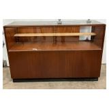 Wood and Glass Showcase, 5 ft Long and 40 in Tall