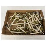 Feather Christmas Tree Candle Holders with White Wax Candles