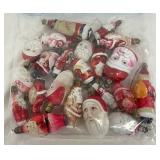 22 Milk Glass Santa Light Bulbs