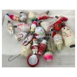 Milk Glass Christmas Ornaments with Painted Details