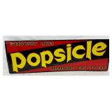 36×12 Embossed Metal Self-Framed Popsicle Advertising Sign
