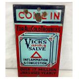 4×6 1/2 Porcelain Vicks Vaporub Advertising Sign