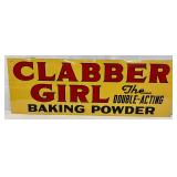 34×12 Metal Double-Sided ‘Clabber Girl Baking Powder’ Sign