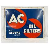 AC Oil Filters Single-Sided Metal Advertising Sign, 15 x 12 in.