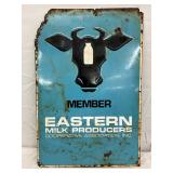 Metal Embossed Sign, Eastern Milk Producers, 12in x 18in