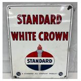 Standard White Crown Porcelain Pump Plate, 12×15 Inches 1954