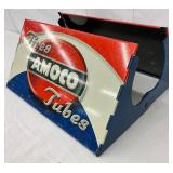13×7 Metal Amoco Tire Display Stand with Red, White, and Blue Graphics