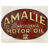Double-Sided Amalie Pennsylvania Motor Oil Metal Sign, 30 x 20 Inches