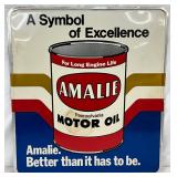 Amalie Motor Oil Embossed Metal Sign, 18 x 20 Inches