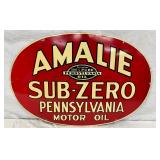 Amalie Sub-Zero Pennsylvania Motor Oil 30 x 20-Inch Oval Metal Sign