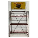 Douglas Battery Rack with Original Advertising Sign, 25in x 48in