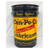Cen-Pe-Co 50-Pound Metal Lubricant Can From Central Petroleum Co.